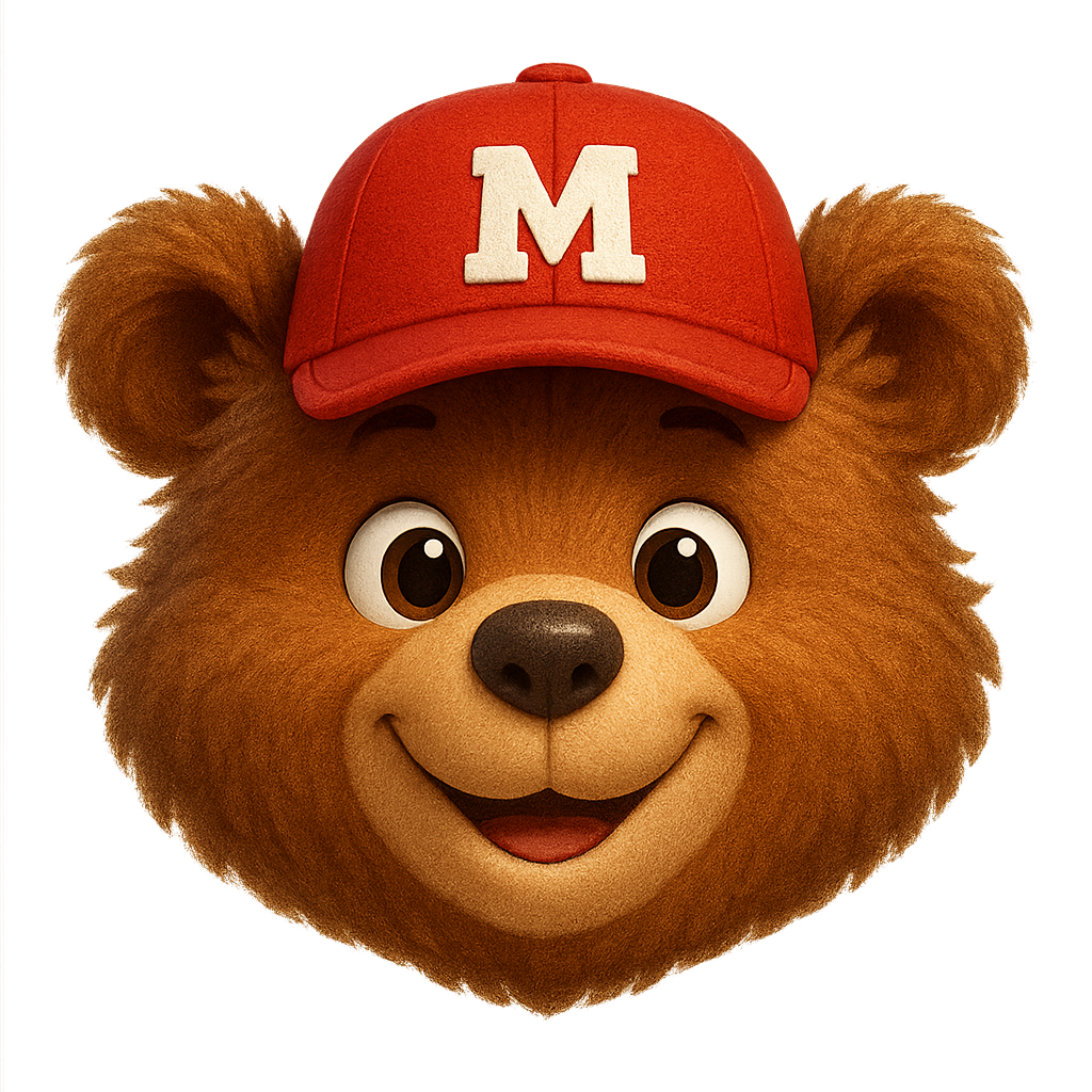 Логотип блога Мишка Макс - реклама для родителей